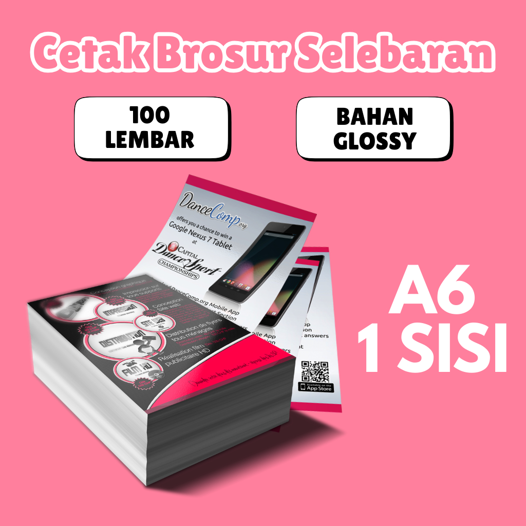 

Brosur Flyer Selebaran Poster A6 Cetak Kilat Tanpa PO Gratis Desain Bisa Instant