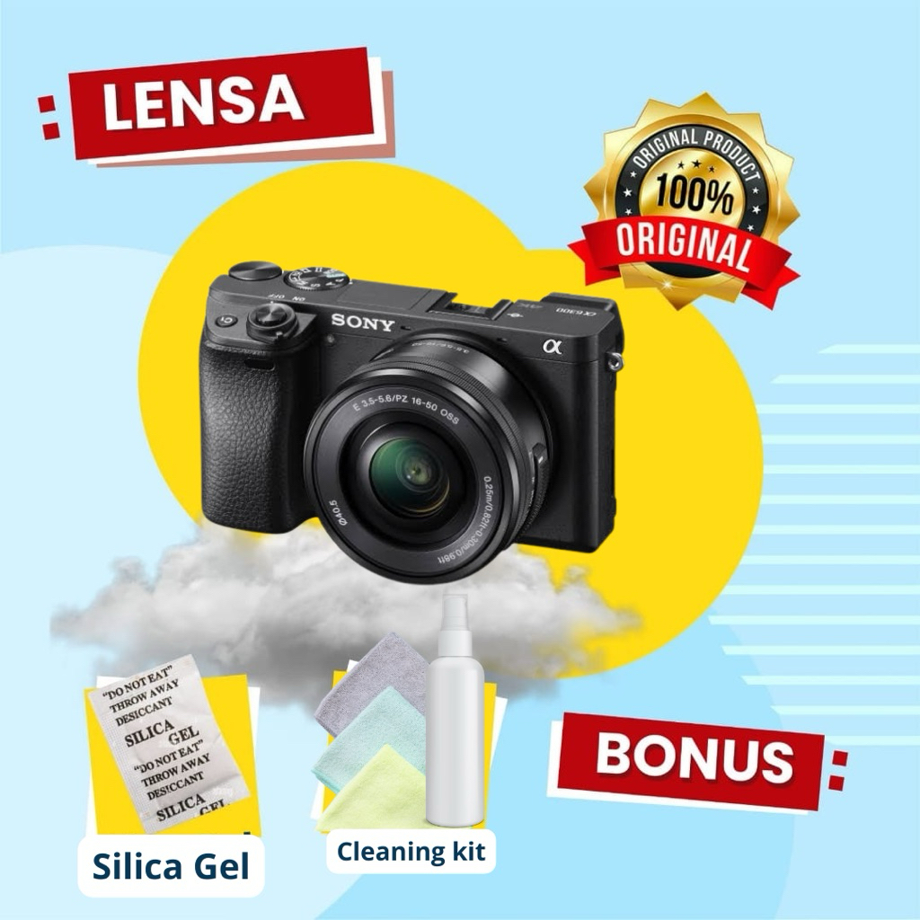 SONY A6300 Kit Body Only Second Kamera Mirrorless 4k Siap Pakai dengan jack Mic For Yutuber Vloger