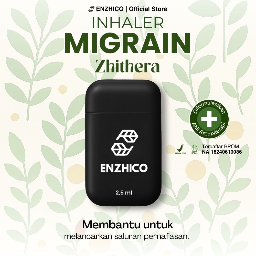 ENZHICO Inhaler Migrain Aromaterapi Atasi Sakit kepala cluster Pemicu Aura Sakit kepala Serangan mig