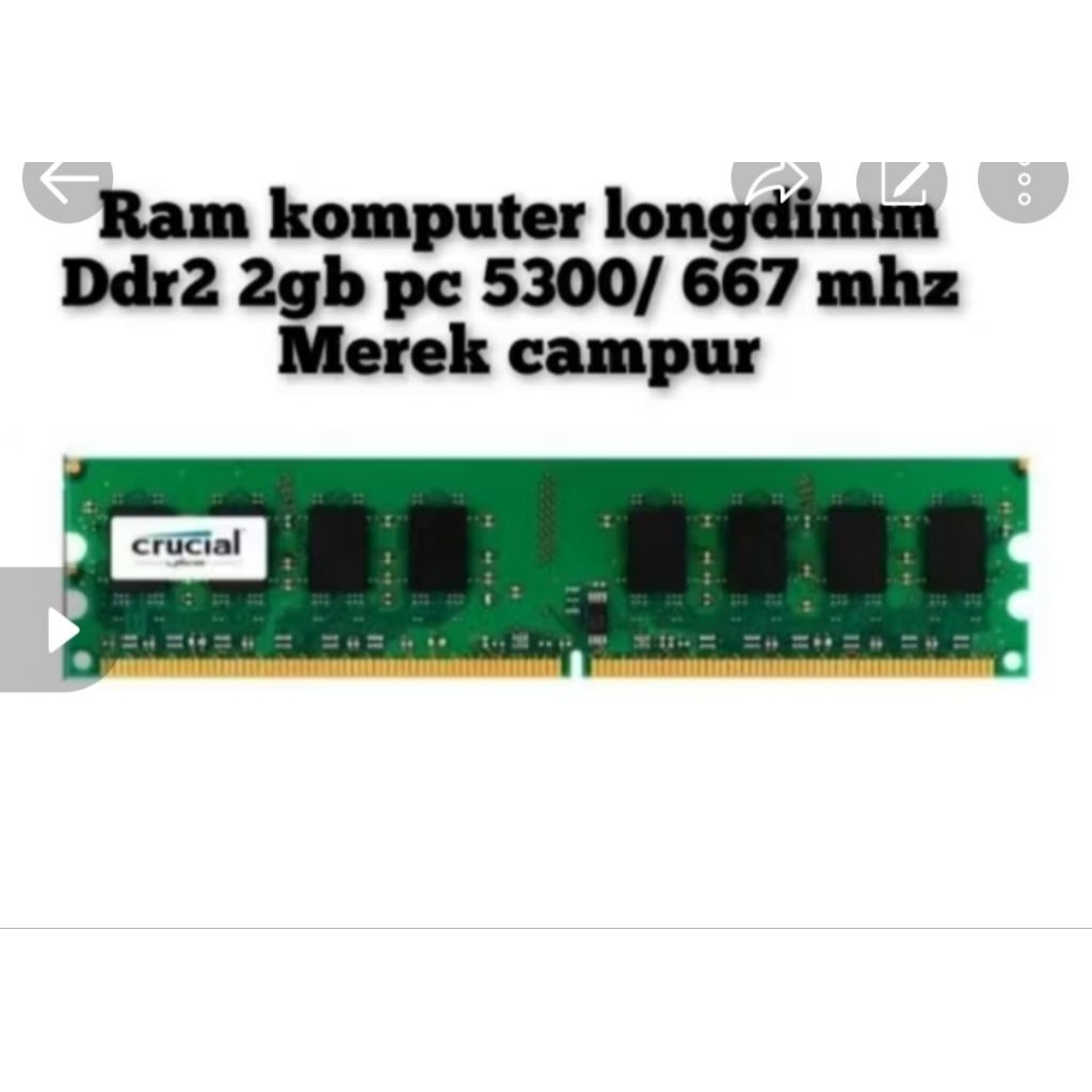 RAM KOMPUTER DDR2 2GB MEMORI KOMPUTER DDR2 2GB MEMORY KOMPUTER DDR2 2GB