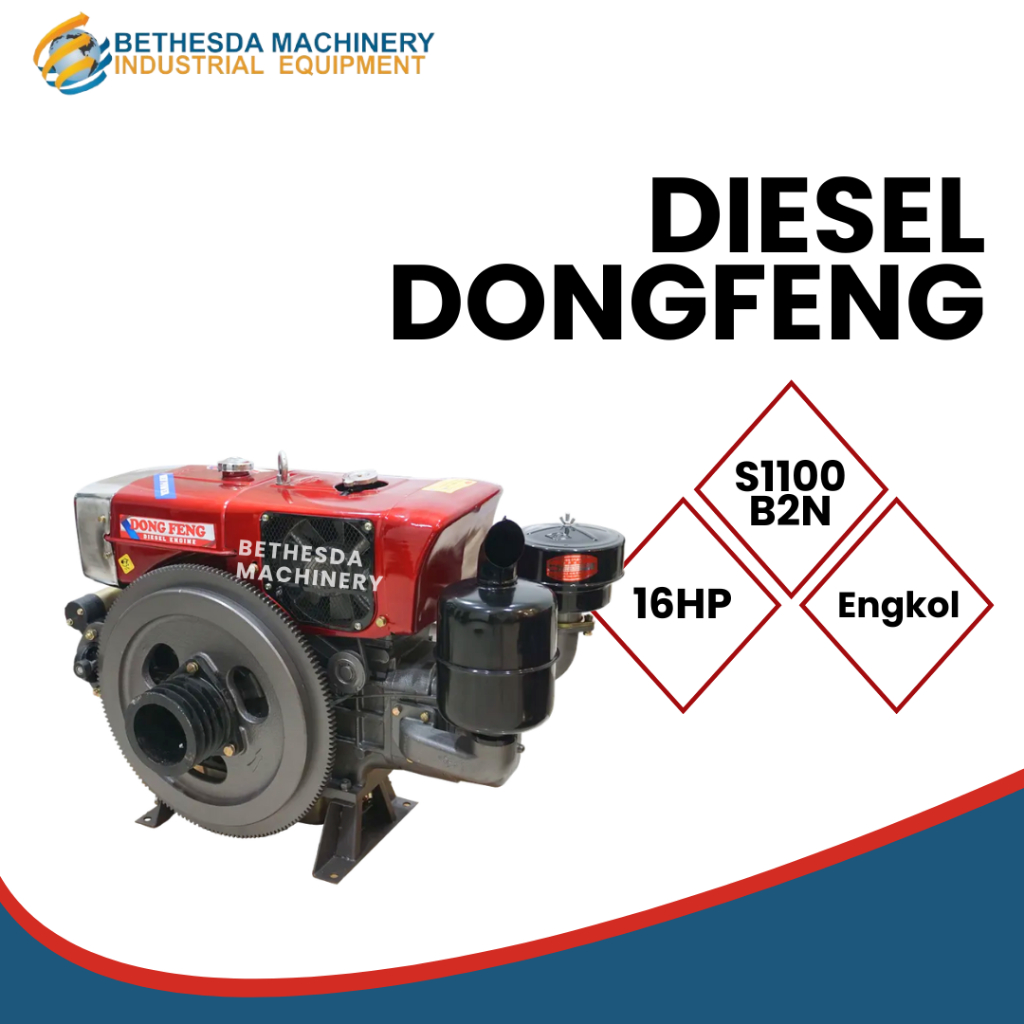 Mesin Penggerak DongFeng 16 HP /16 Pk Diesel Engine Radiator S1100N