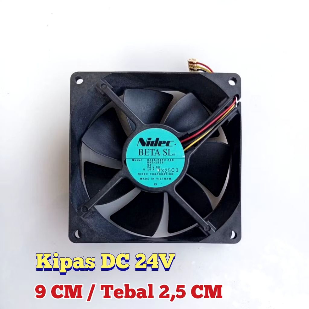 Kipas DC 9cm 24V / Tebal 2,5cm