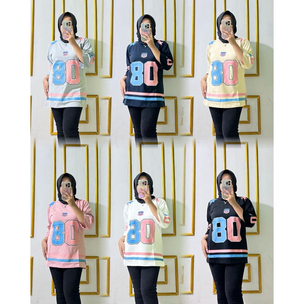 ATASAN KAOS WANITA TERBARU MOTIF ANGKA