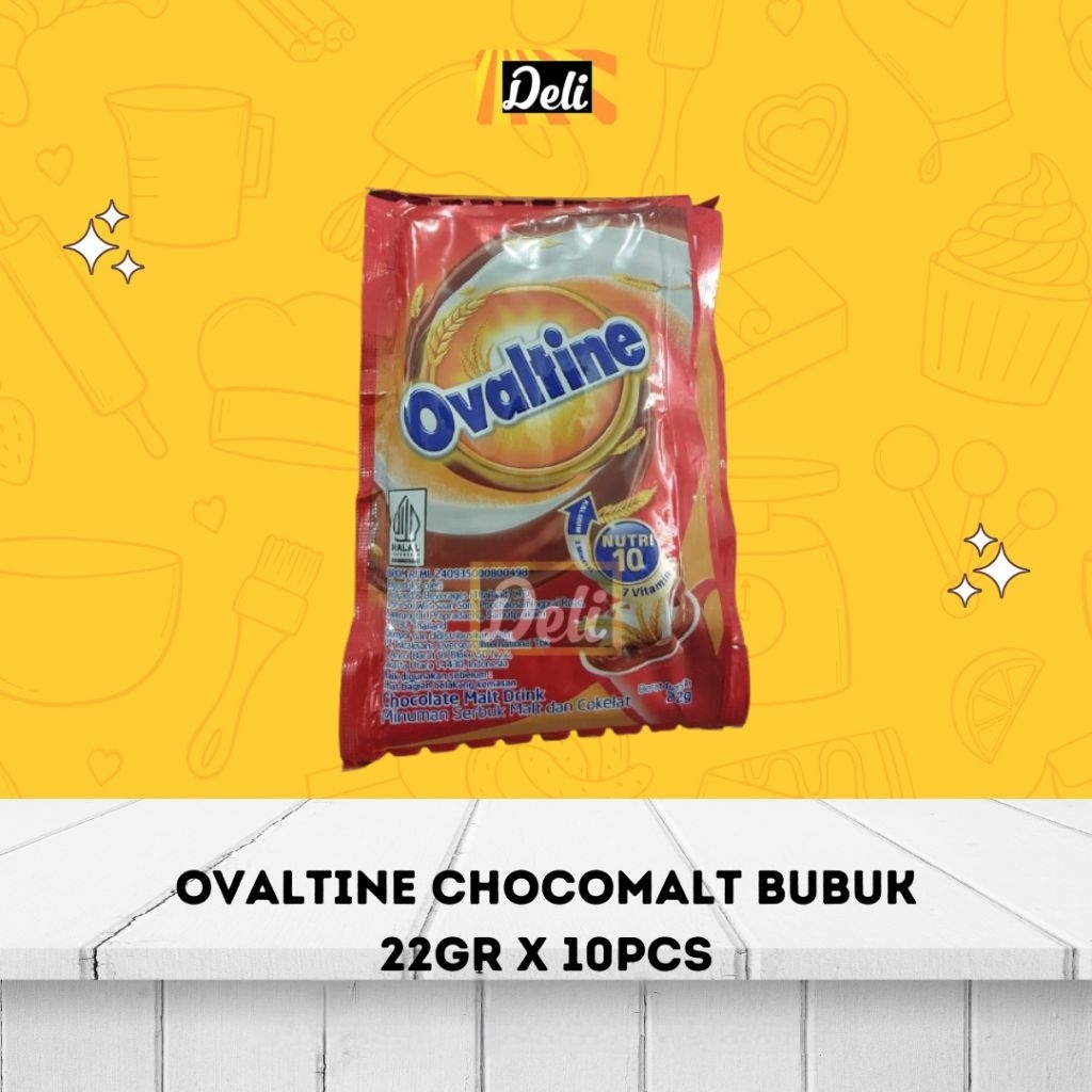 

Ovaltine Chocomalt Bubuk Minuman Coklat Saset 22gr x 10pcs (1 Renceng)