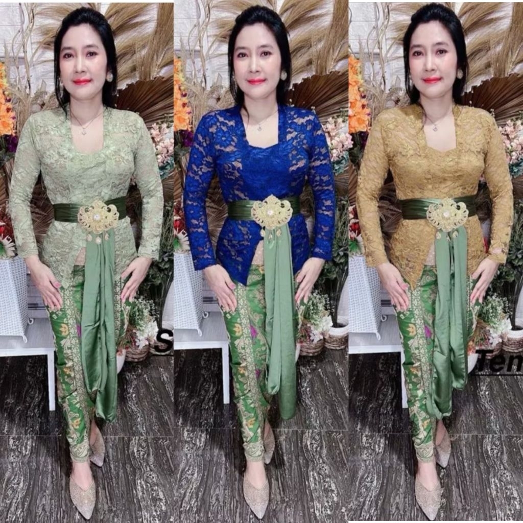 Kebaya bali brokat strait sofia/kebaya brokat strait/kebaya sofia/kebaya brokat bali/ Lengan panjang