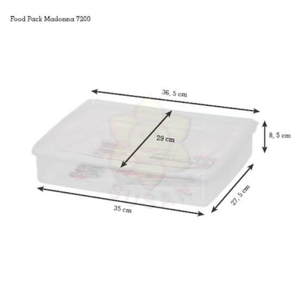 Techtopia01 (Aj) Food Pack Madona 7200 / Box Donat / Tempat Penyimpanan Donat Multifungsi