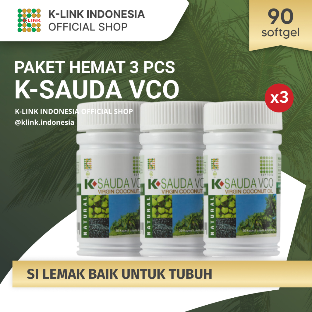 [PAKET HEMAT] K-Sauda VCO (3 Botol) K-Sauda VCO Virgin Coconut Oil Habbatussauda VCO Original K-Link