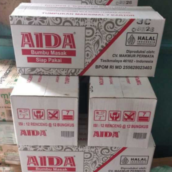 

[Dus] AIDA Bumbu Masak Tabur Instan Bumbu Penyedap Rasa Siap Pakai.Berat / Dus 3.270 gr - AidaBm