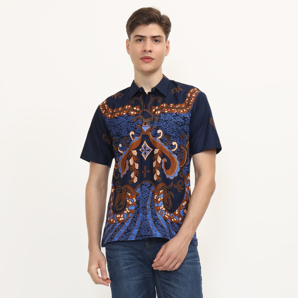 Kemeja Batik Pria - Bhatara Batik Dominic - Atasan Kemeja Batik Lengan Pendek