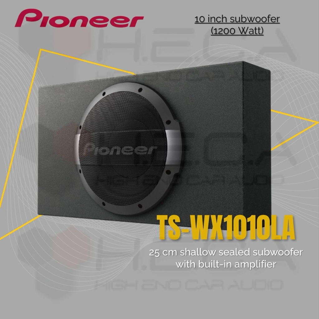 Pioneer TS-WX1010LA Sealed Active Subwoofer 10” inch Built in Power Bagasi Aktif Sub Bass