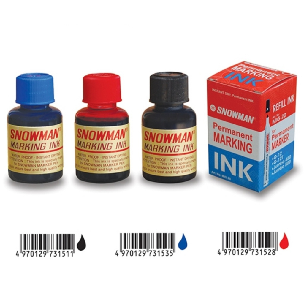 

[KBM] SNOWMAN Tinta Spidol Permanent MIG-20 Refill Spidol Permanent Marker