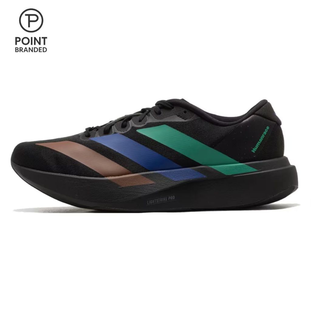 Sepatu Running Sport Pria Adizero Evo SL Humanrace Black Green Blue  Import Size 40-45