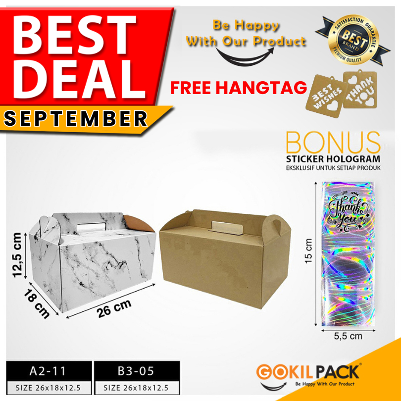 

Kotak Serbaguna | Gable Box | Kotak Kardus | Kraft | Murah 26x18x12.5 I A2-11