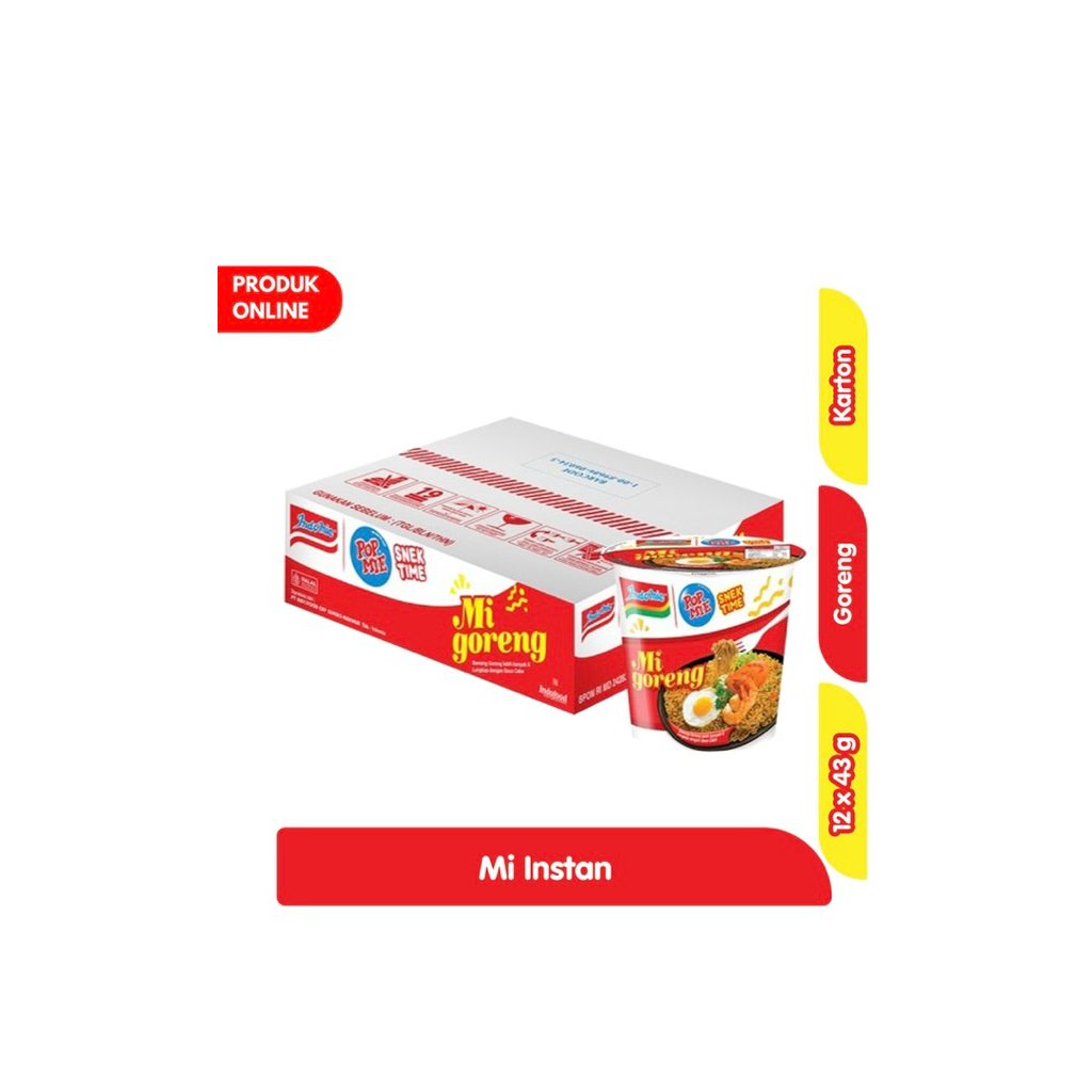 

Pop Mi Mie Instan Cup Goreng 12 x 43 g - Karton