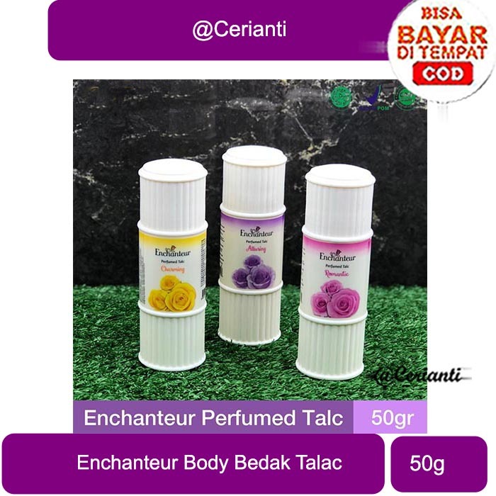 ENCHANTEUR PERFUMED TALC | Bedak Tabur Parfum 50 gr Romantic Charming Alluring