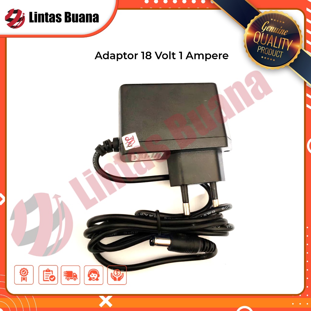Adaptor 18 Volt 1 Amp