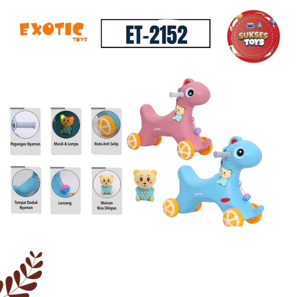 RIDE ON EXOTIC ET-2152 MAINAN KUDA KUDAAN ANAK