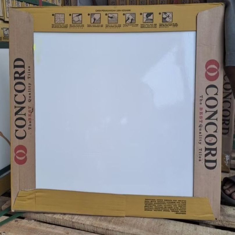 Keramik Lantai 50x50 Putih Polos || Concord