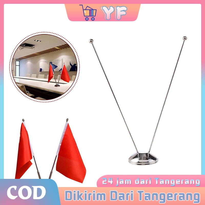 

V Stand Tiang Bendera Negara Tiang Stainless Stand Tiang Bendera Meja