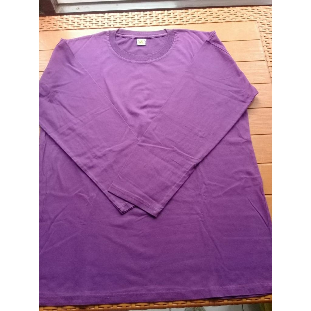 Kaos Polos Tangan Panjang Second Merek A C59