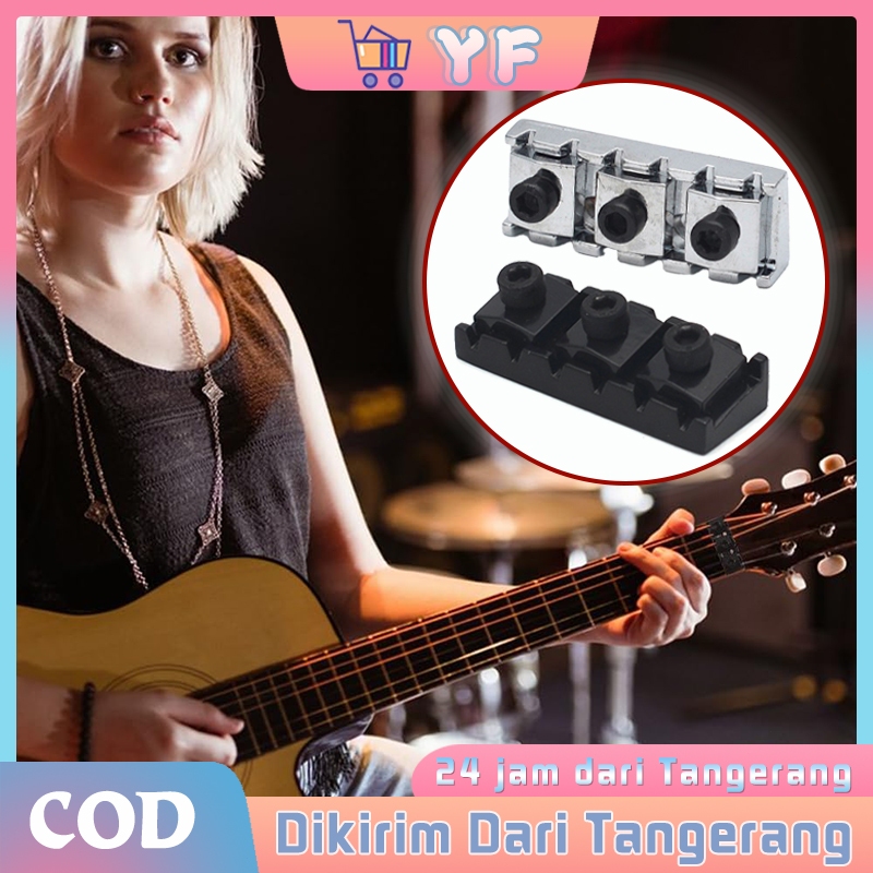 Nut Tremolo Locking 6 String Nut Locking Gitar Chrome Lock Nut Gitar 43mm String For Electric Guitar