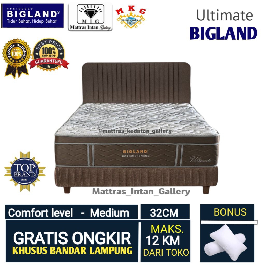 Kasur springbed Bigland Ultimate Luxury Full Set T32cm - Kasur spring bed BIGLAND size 160 - 180 ban