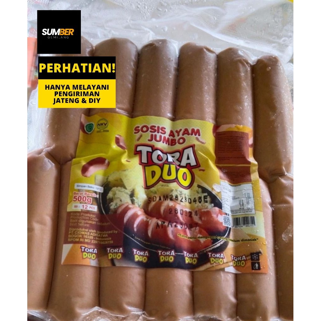 

sosis Tora duo 500 gram sosis ayam Tora duo jumbo 500 gram