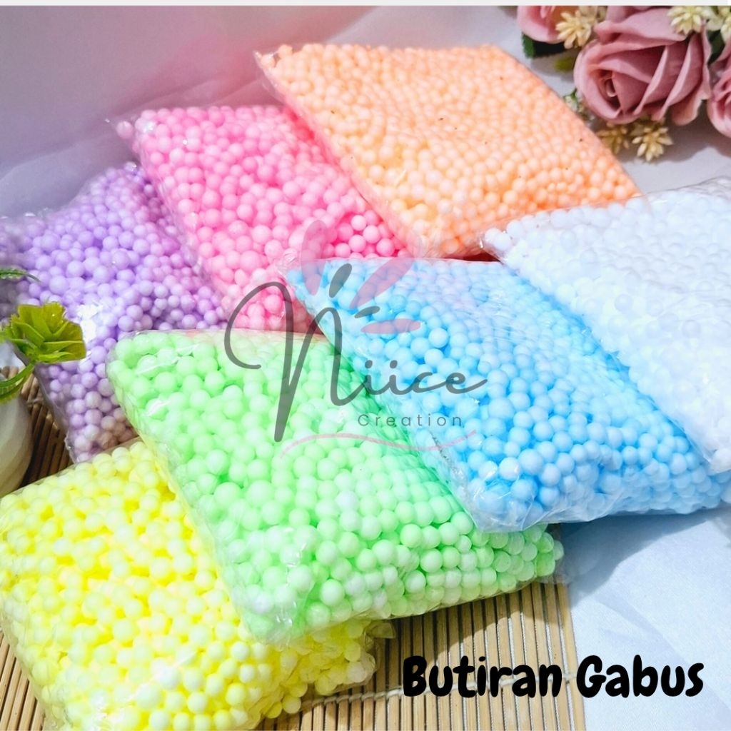 butiran gabus styrofoam warna warni | butiran gabus | butiran gabus styrofoam untuk souvenir.| butir