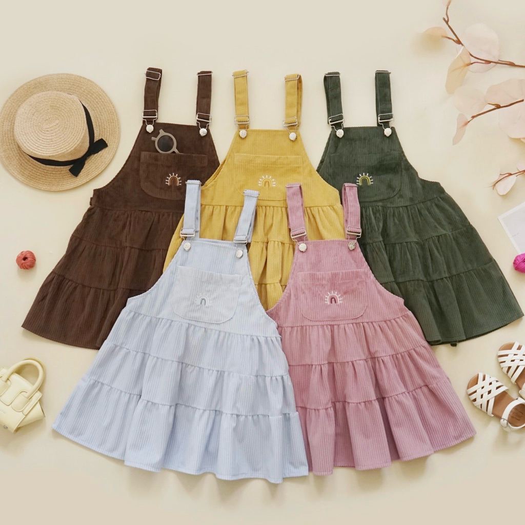 CORDUROY GIRL OVERALL- Promo 12.12 Overall Anak Corduroy  Lucu