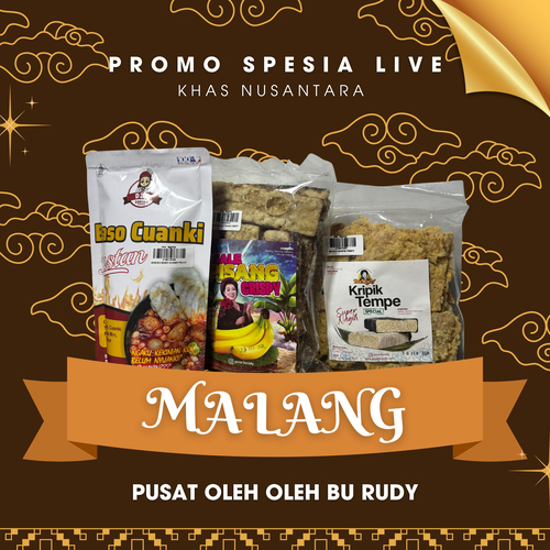 

[ LIVE KHAS NUSANTARA ] MALANG II baso cuanki, keripik tempe spesial bu rudy, sale pisang crispy bu rudy II Pusat Oleh Oleh Bu Rudy