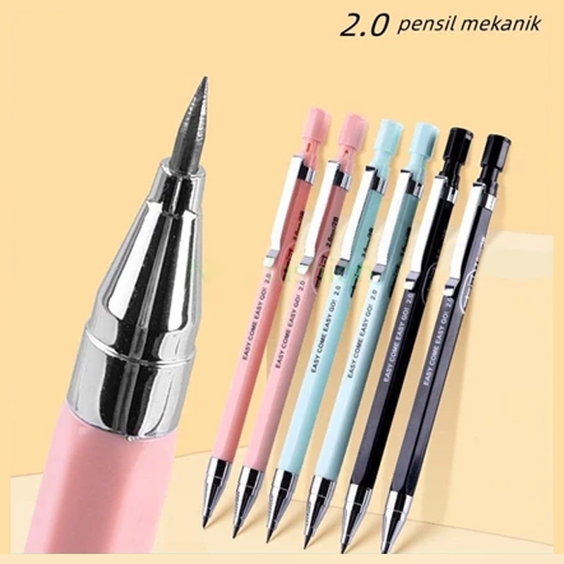 

Pensil Mekanik Otomatis 2.0mm, 2B Graphite Lead Anti Putus, Cocok untuk Sekolah, Tulis & Sketsa, Favorit Siswa & Seniman