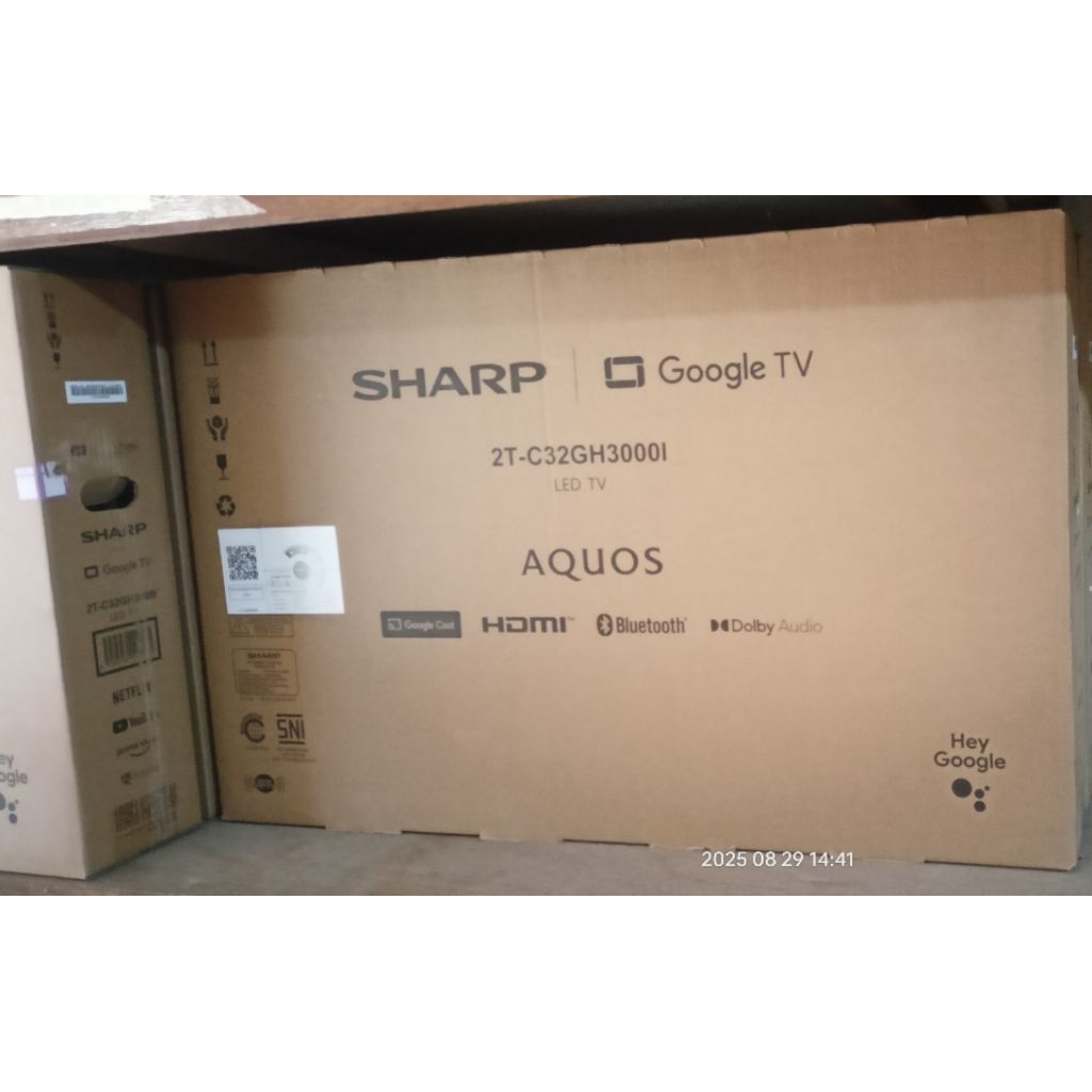 led sharp 32gh3000 android digital tv aquos chromecast hdmi bluetooth dolby audio youtube internet n