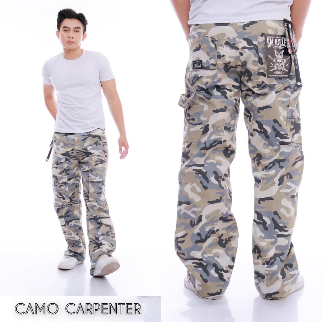 SM Killer Celana Carpenter Pria Panjang Premium Original Jeans Denim Reguler Loose Baggy Gombrong Ca