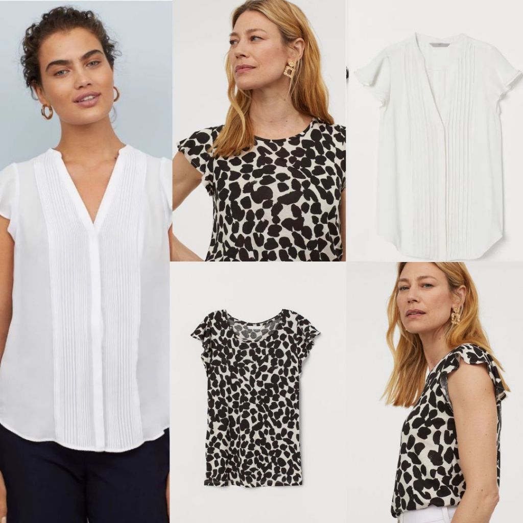 HM Shortsleeve Blouse - Blouse Wanita Lengan Pendek - Blouse Katun Original Branded