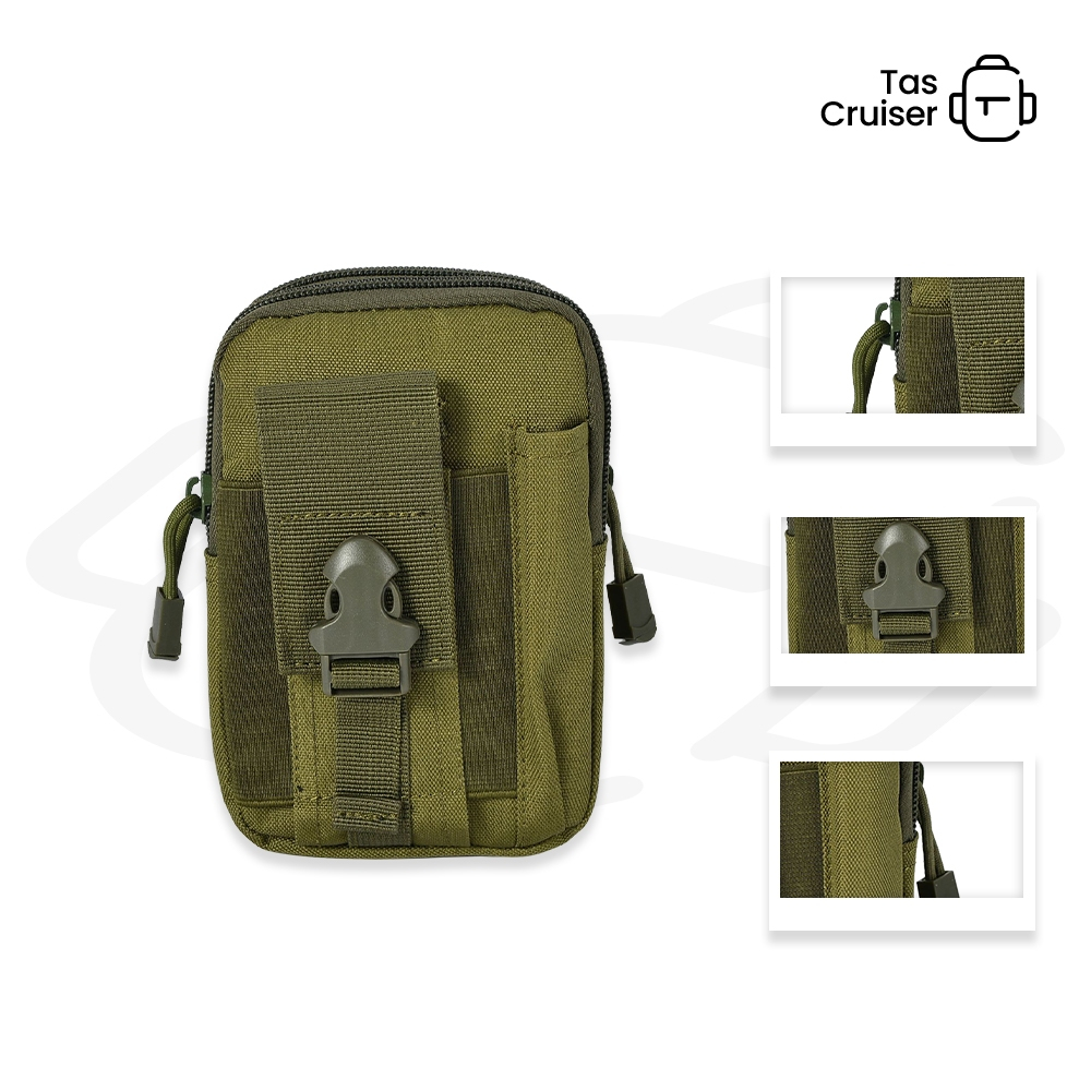 Tas Selempang Tactical Mini Pria Army Pouch Mini EDC Multifungsi Outdoor Hiking Camping Travel TasCr
