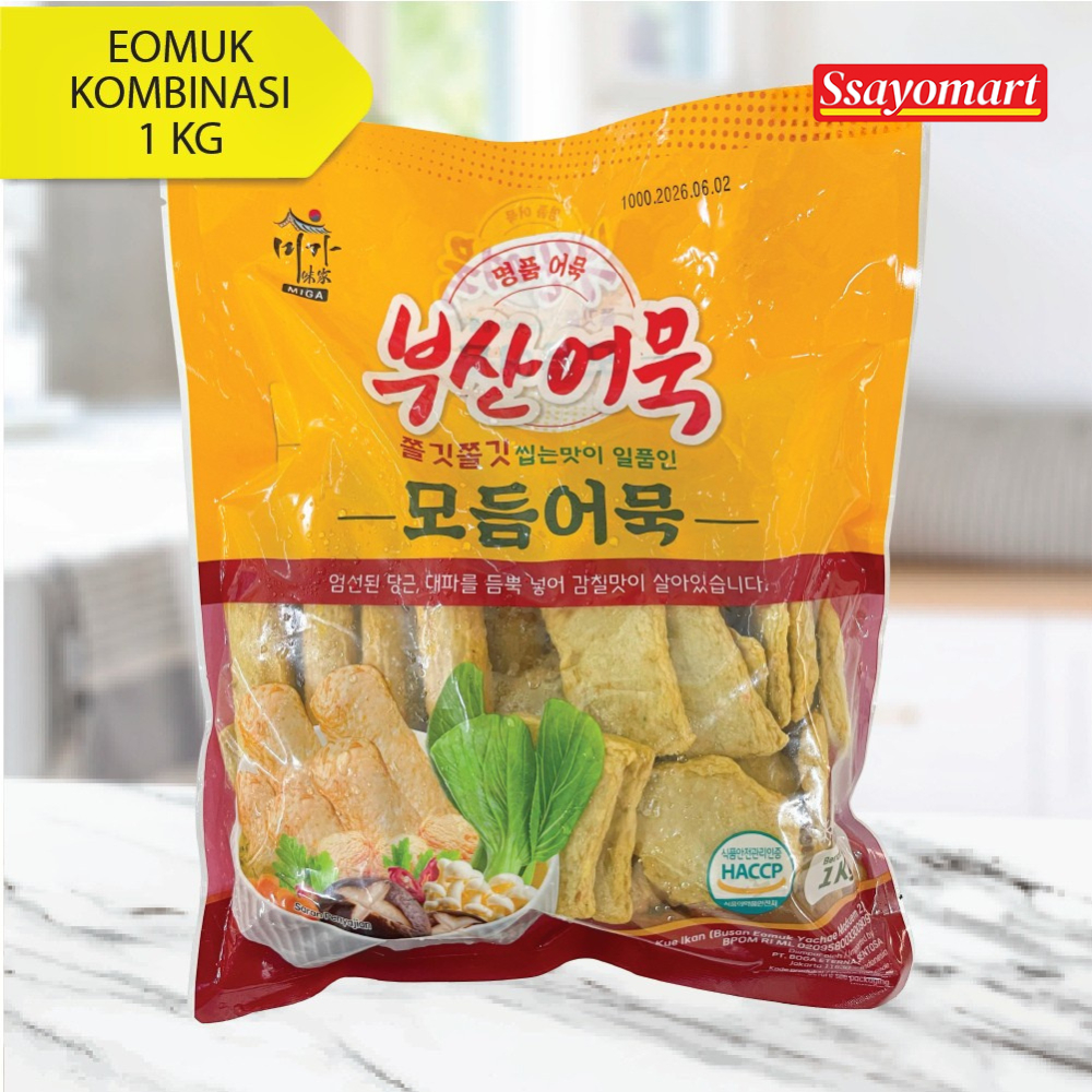 

MIGA Eomuk Kombinasi 1 Kg / Odeng Kombinasi Korean/ Eomuk / Fish Cake 1 Kg HALAL