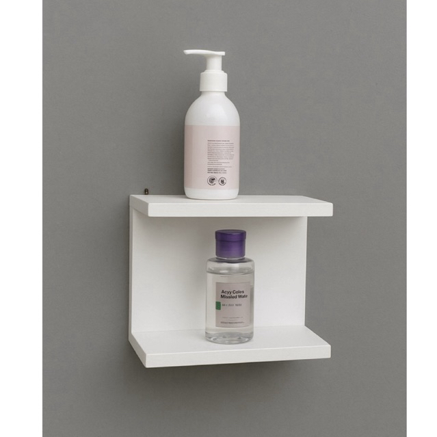 Penyimpanan DInding Gantung Rak Kosmetik Penyimpanan Serbaguna 2 Tingkat