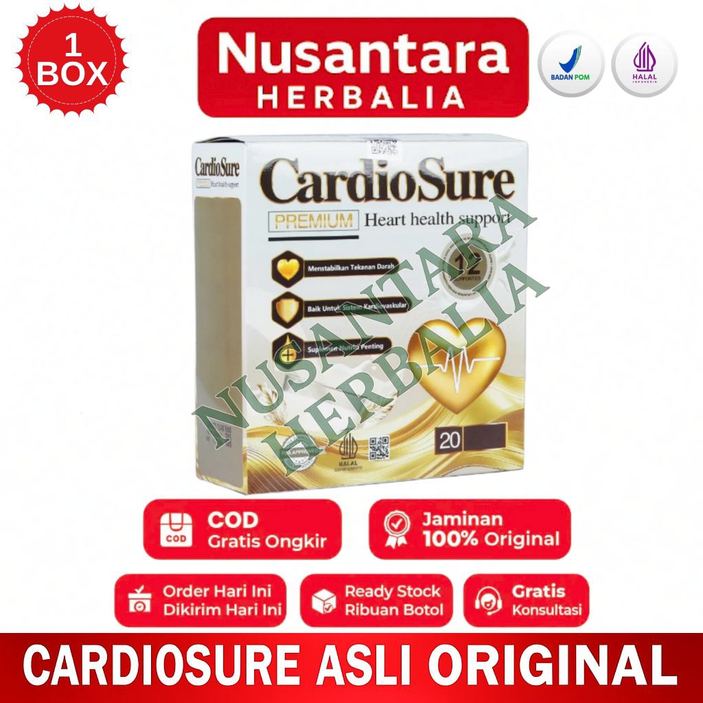 

CardioSure Premium Official Store 1 Box - Mendetox Racun Dalam Tubuh, Menjaga Daya Tahan