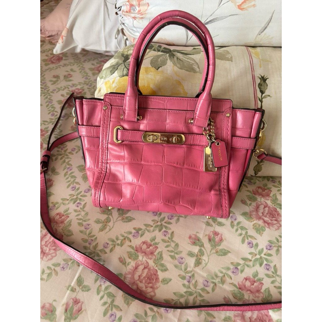 Tas coc swagger pink kulit croco
