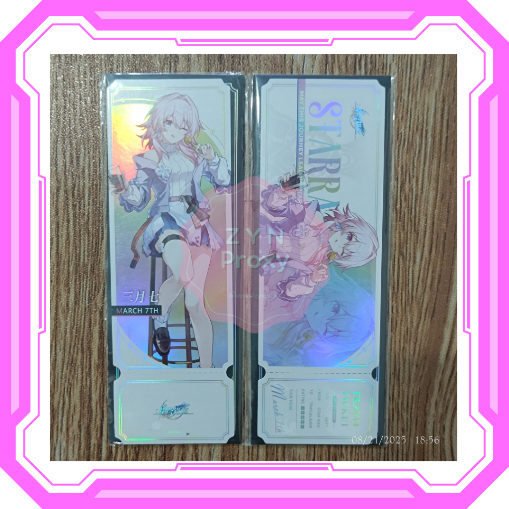 READY STOCK HONKAI STAR RAIL HSR [MIHOYO] Travel Ticket