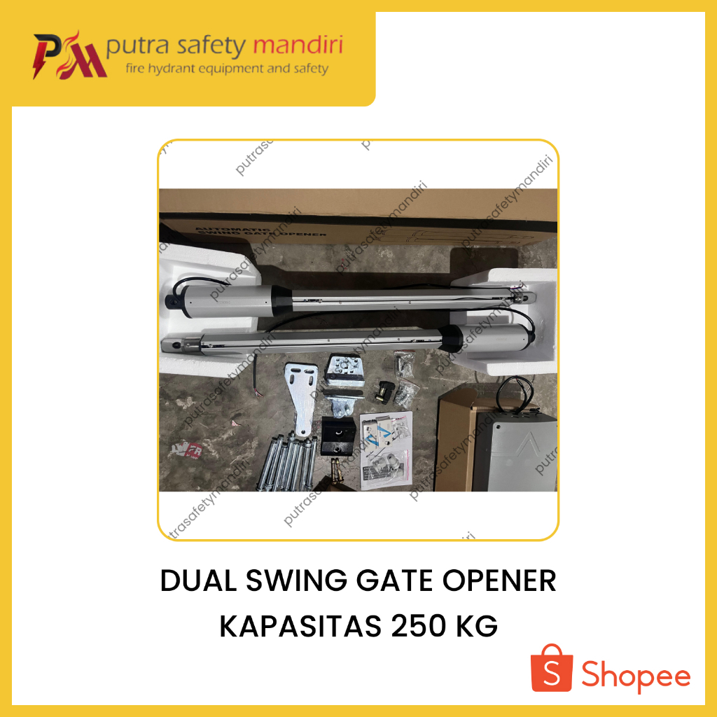 MESIN PINTU PAGAR ELEKTRIK 250 KG DUAL SWING GATE OPENER OTOMATIS GARANSI