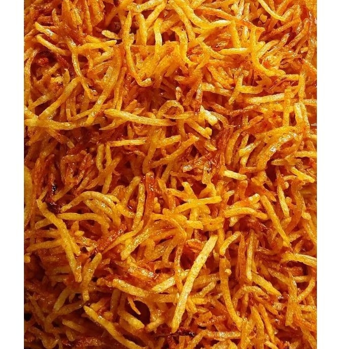 

Kentang goreng Mustofa renyah gurih murah teman lauk makan atau buat cemilan