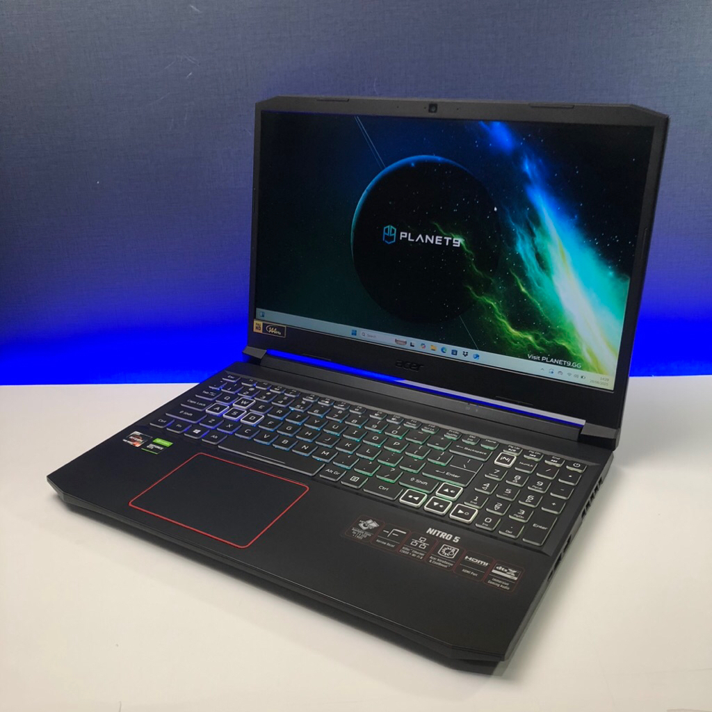 ACER NITRO 5 AN515 AMD RYZEN 5-4600H GTX 1650 4GB 8GB 512GB 15in 144hz KEYBOARD RGB WINDOW11 MULUS