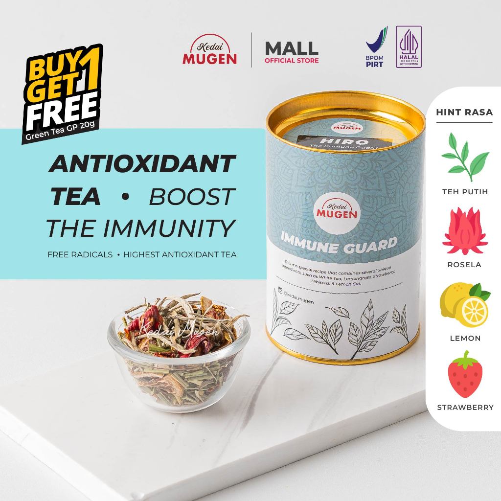 

Teh Pucuk Antioksidan Daya Tahan Tubuh/ Tea Blend - Immune Guard Kedai Mugen 30g