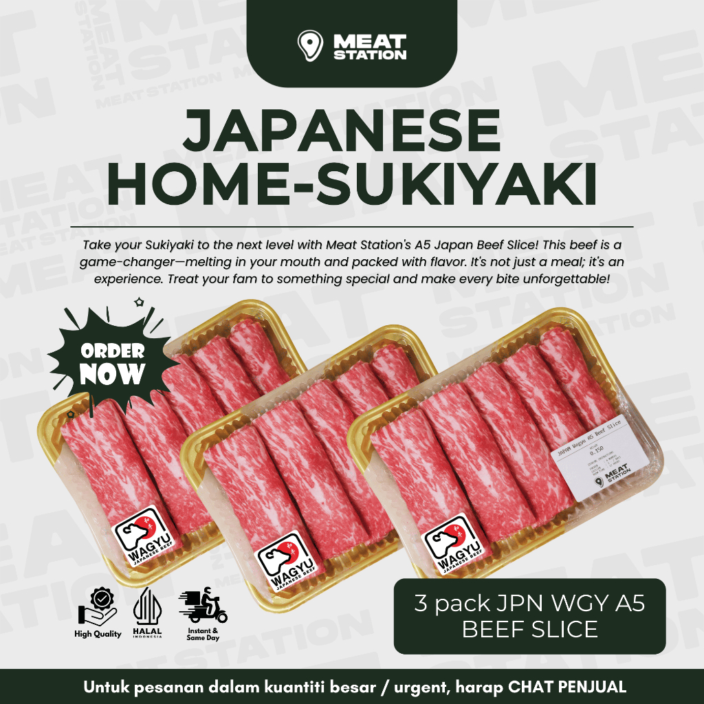 

Bundle Japanese Home Sukiyaki / 3pack A5 Beef Slice / Sukiyaki/ Shabu-Shabu