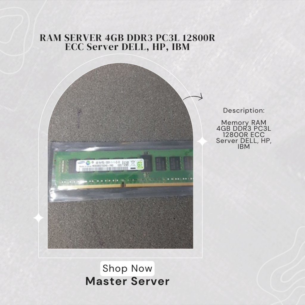 RAM SERVER 4GB DDR3 PC3L 12800R ECC Server DELL, HP, IBM