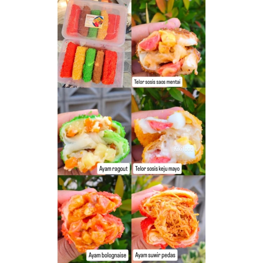 

RISOLES PELANGI FROZEN/ RISOL ISIAN MIX/MAYO/AYAM SUWIR/BOLOGNAISE/MENTAI
