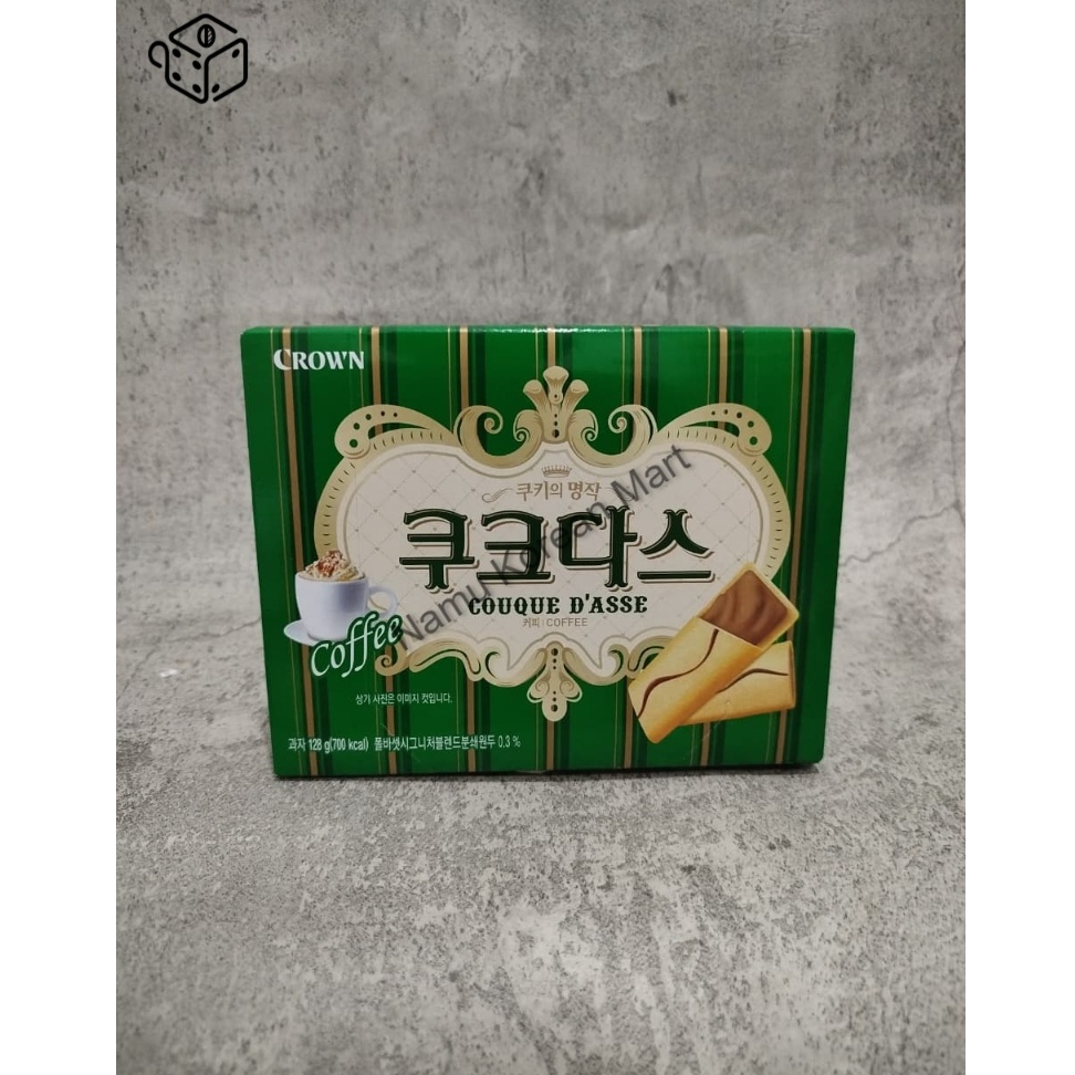 

Crown Couque Dasse Coffee 128gr / Biskuit Korea / Wafer Krim Rasa Kopi / Wafer Korea