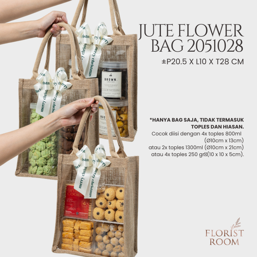 

Jute Flower Bag 2051028 - Hampers - Gift - Christmas - Hadiah - Idul Fitri