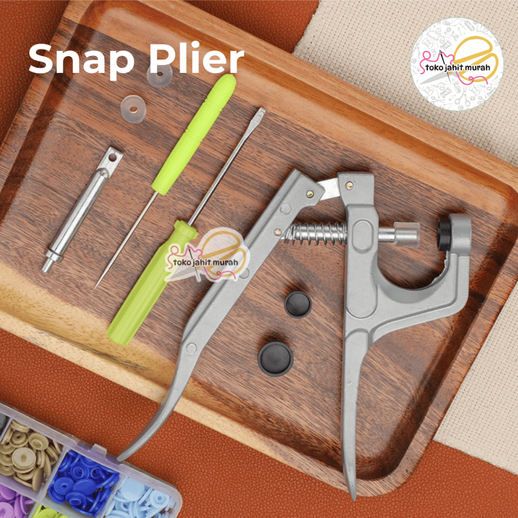 Snap Plier Set / Alat Pemasang Kancing Jepret 10 mm, 12 mm, 15 mm Snap Button Plier